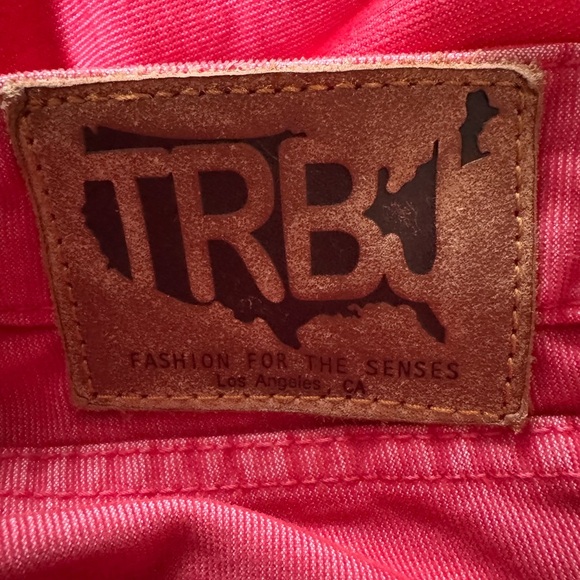 True Religion Red Skinny Ankle Jeans Corduroy Stretch Shannon Denim Pants 27x31 - Picture 7 of 7